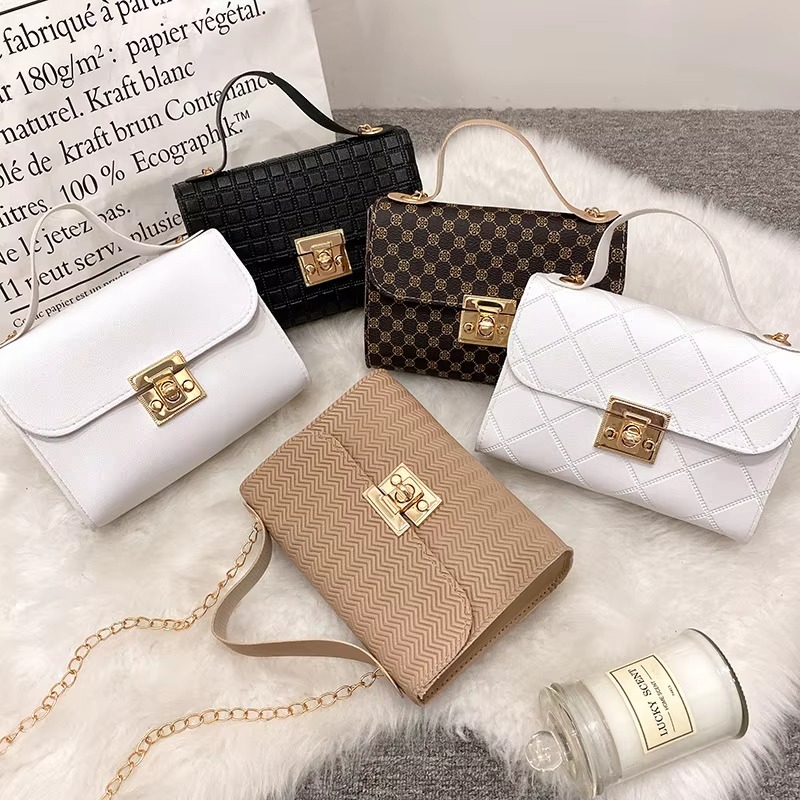 Ladies Handbags Fashion Cheap Pu Leather Women's Chain Crossbody Bag 2025 Simple and Fashionable Small Square Bag