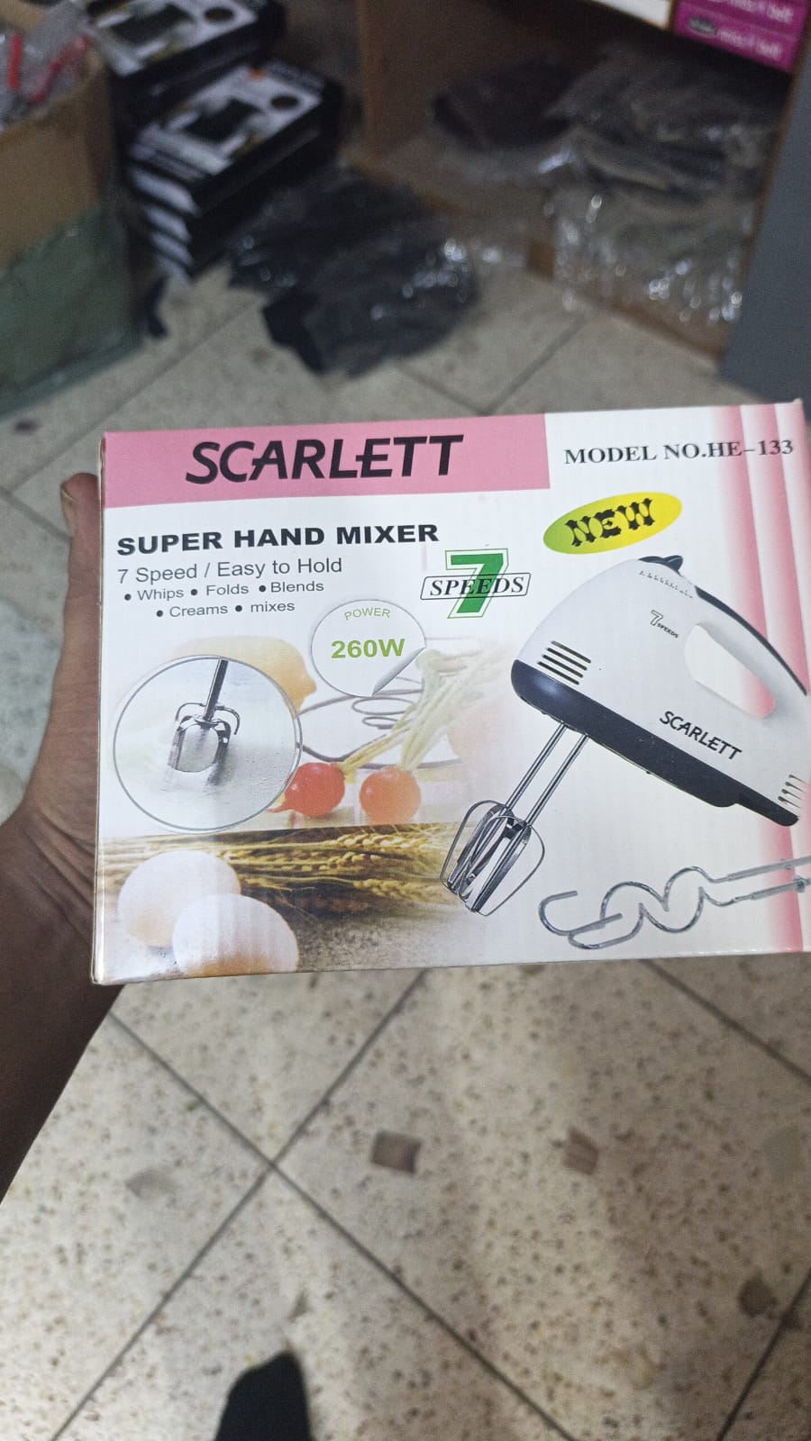 220V 7 Speed High Quality Turbo Electric Hand Mixer Food Mixer Egg Beater Whisk Dough Mixer for Home Kitchen Baking Household